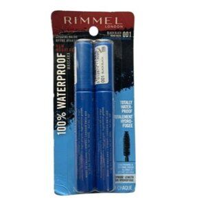 RIMMEL LONDON Mascara 001 Black 100% Waterproof 2 pack NEW